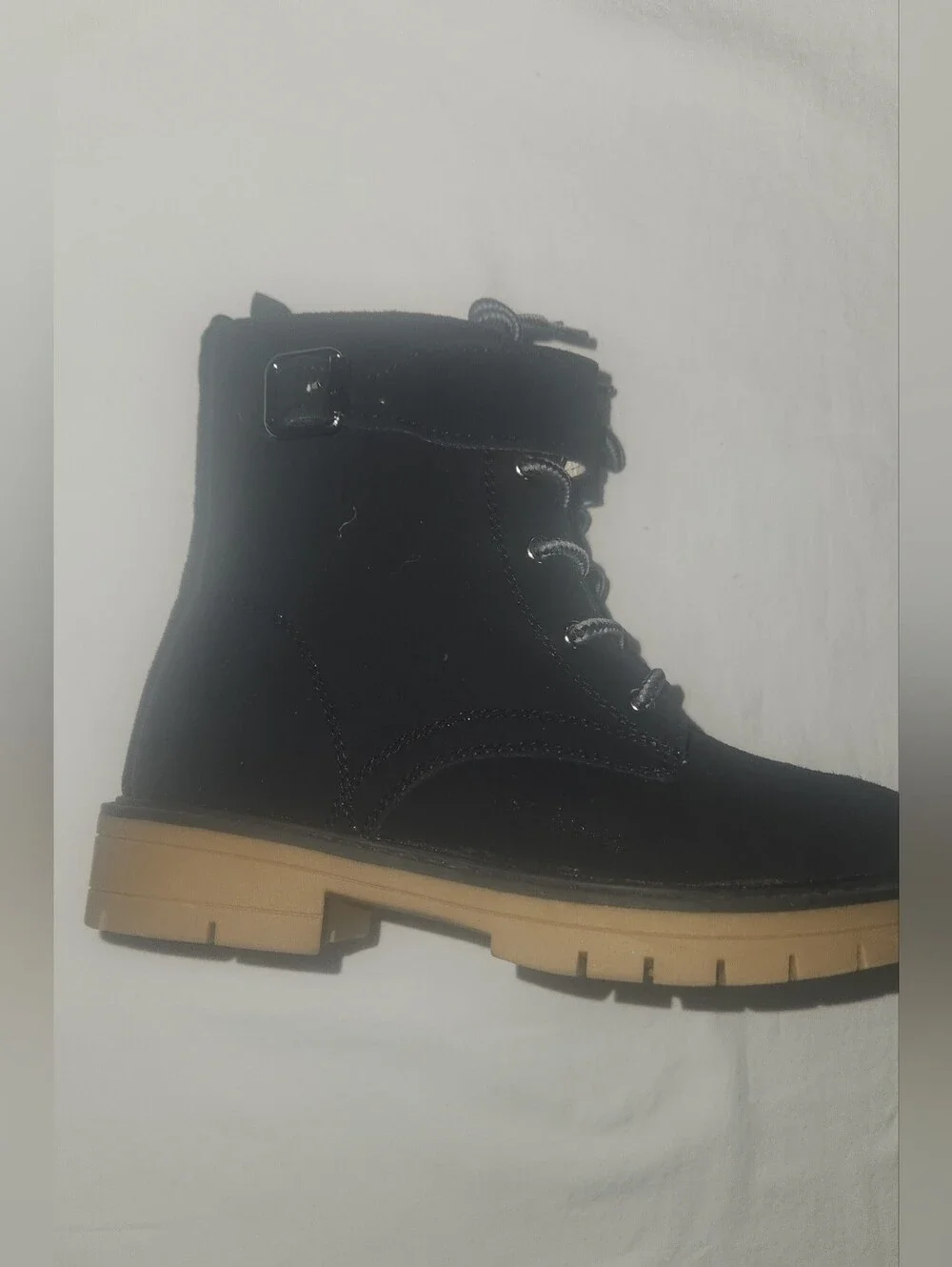 Dream Pairs Black Lace-Up Faux Suede Ankle Boots Toddler Girls Size 13